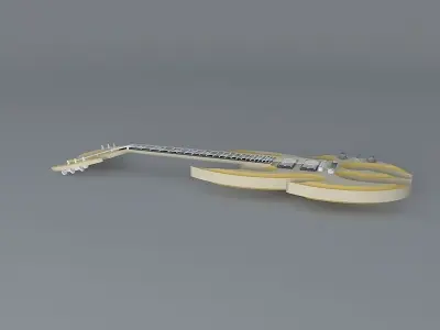The Death Axe guitar Free 3D model