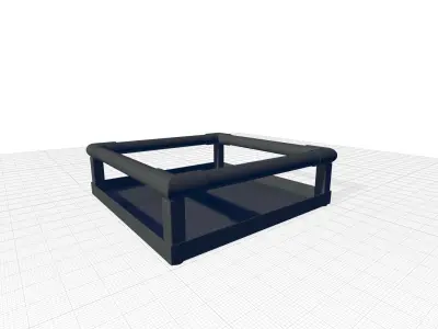 Polished Nickel Glass Vanity Tray 3D model