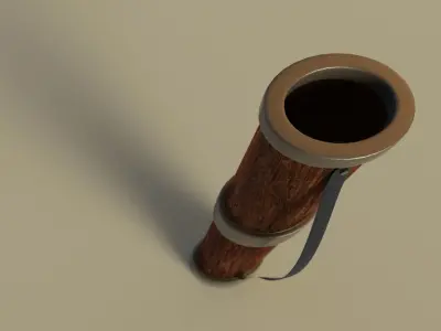 SPORT---ARCHERY---Quiver wooden pen Low-poly 3D model