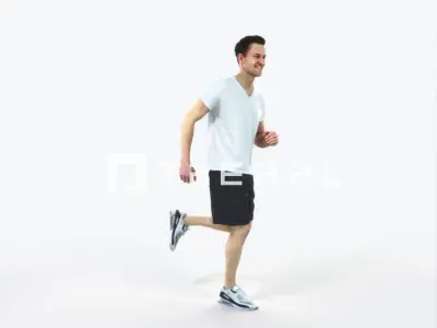 Virtue 02D Running Jogging Football Sports Man Low-poly 3D model