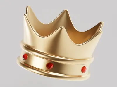 Crown 3d model Low-poly 3D model