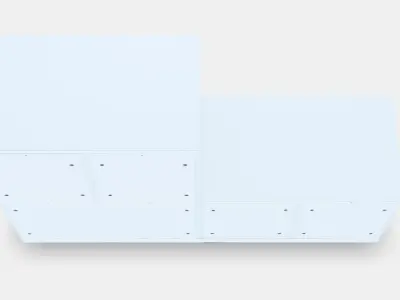 NORDLI Chest of 10 drawers Low-poly 3D model