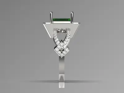luxury diamond ring jr00093 3D print model