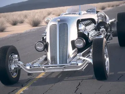 Tank Car Jay Leno desert studio 3D model