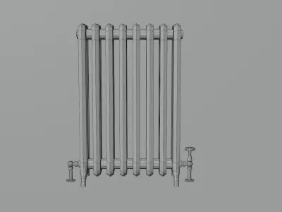 Radiator vertical Low-poly 3D model