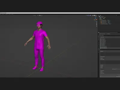 Man - Casual Outfit 4 - Modular - Rigged Low-poly 3D model