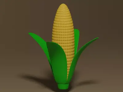 Cartoon Corn 1 3D model