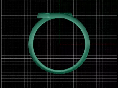 Minimal Abstract Ring 52 3D print model