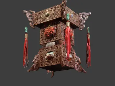 Chinese palace lantern   3D model 2
