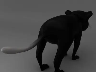 Jaguar rigged toon 3d model  Low-poly 3D model