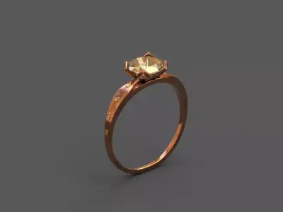 High-Quality 3D Ring Model Low-poly 3D model 24
