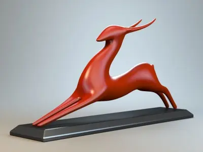 Resting Antelope 3D model