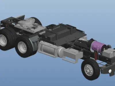 RC truck chassis model 3D model