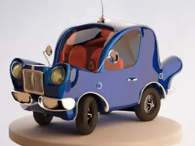 Car Cartoon Low-poly 3D model