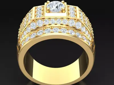 Luxury Men Rings Designs 6MR044 3D print model