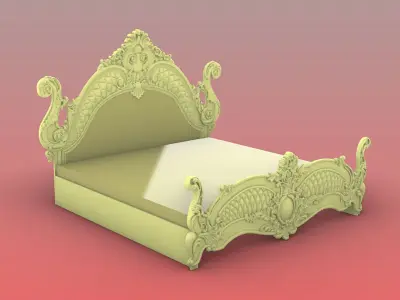 bed desgin 3d model file STL and rhino 3D model