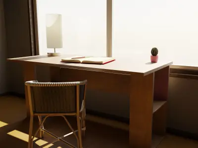 Minimalist desk Free 3D model