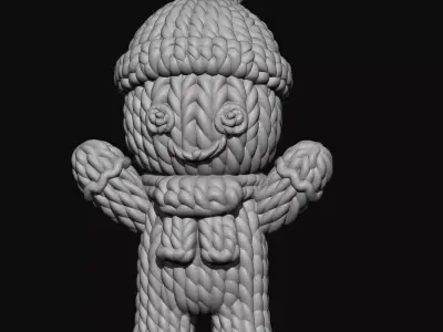 Knitty Gingerbread Man  3D Printable Holiday Figure 3D print model