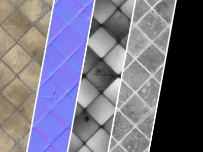 Pavement Materials 61- Sbsar Pbr 4k Seamless Texture