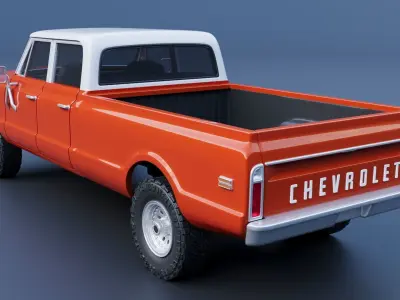 Chevrolet K10 Crew Cab 1970 3D print model