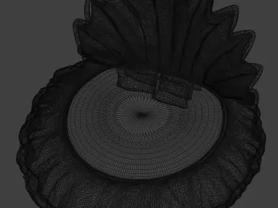 Shell Bed Higher Poly Sculpted Free 3D model