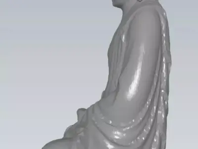 MakeIT Buddha Statue Sculpture 3D Model 3D model
