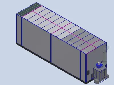 Paint booth 3D model
