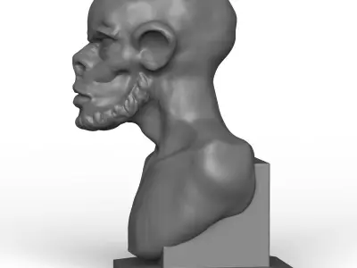 Print Ready 3D Ape Statue 3D print model