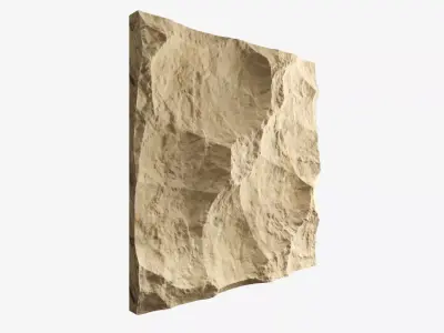 344-RockPanel piece of rock 3D model