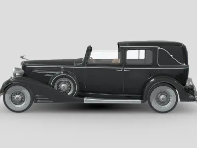 Cadillac V16 Town Car 1933 Low-poly 3D model