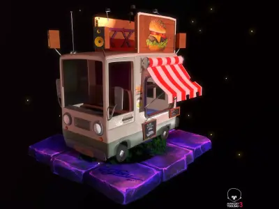 Car cartoon Free 3D model