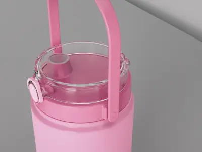 Stainless Steel Sport Bottle 3 3D model