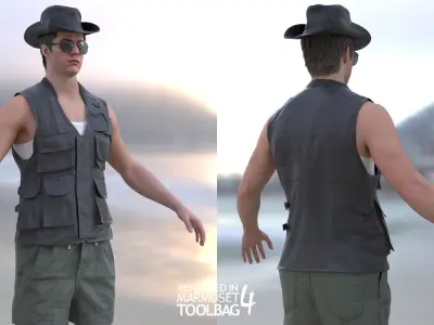 Mens Summer Outfits 3D Model Collection