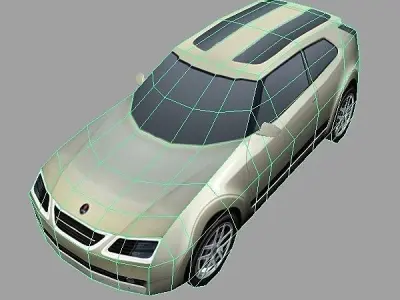 Saab 9-3X Low-poly 3D model