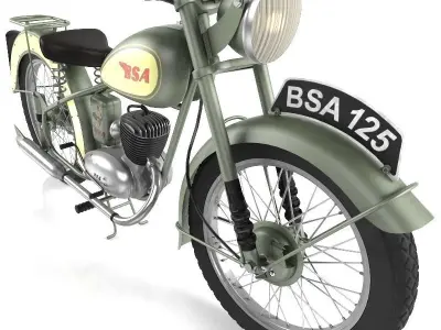 motobike bsa motorcycle 3D model