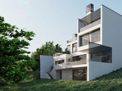 Minimalist Vila 3d Model 3D model