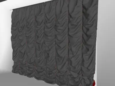 Marvelous Designer and 3DS Max Curtains01 Variation Bigger 3D model