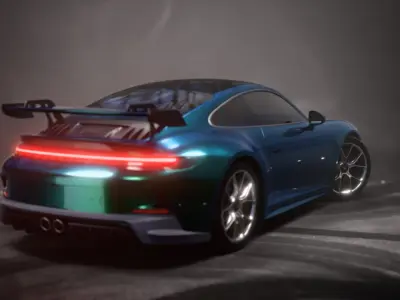 Porsche 911 GT3 2022 Rigged 3D model