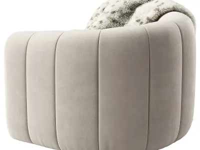 Fitz Swivel Chair CB2 3D model