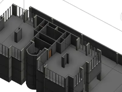 Apartment Project Revit Model 3D model