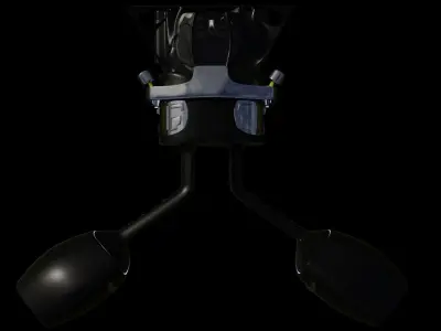 Cyberpunk sci fi flying car Free 3D model