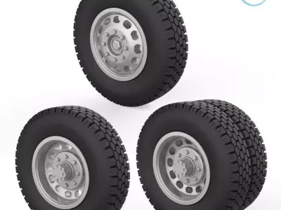 Truck wheels 1-32 3D print model