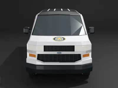 Police Crime Investigation Van Low-poly 3D Model 3D model