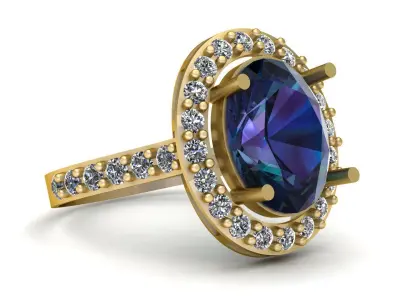 Luxury Wedding ring 3d Printable Model  3D print model