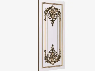 Carved Door onament for cnc 02 3D model