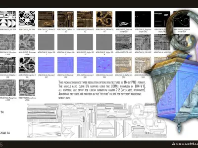 CLASSICAL OUTDOOR WALL LAMP -Model 02-Hight and Low-poly 3D model