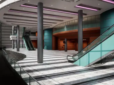 Korea Coex Exhibition Lobby 3D model