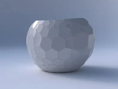 Bowl compressed 2 with fine organic cells 3D print model