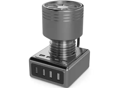 Car power inverter 3D model