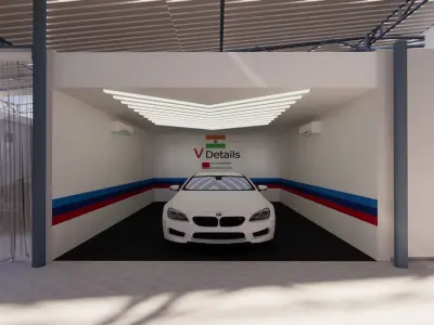 auto detailing garage design 3D model